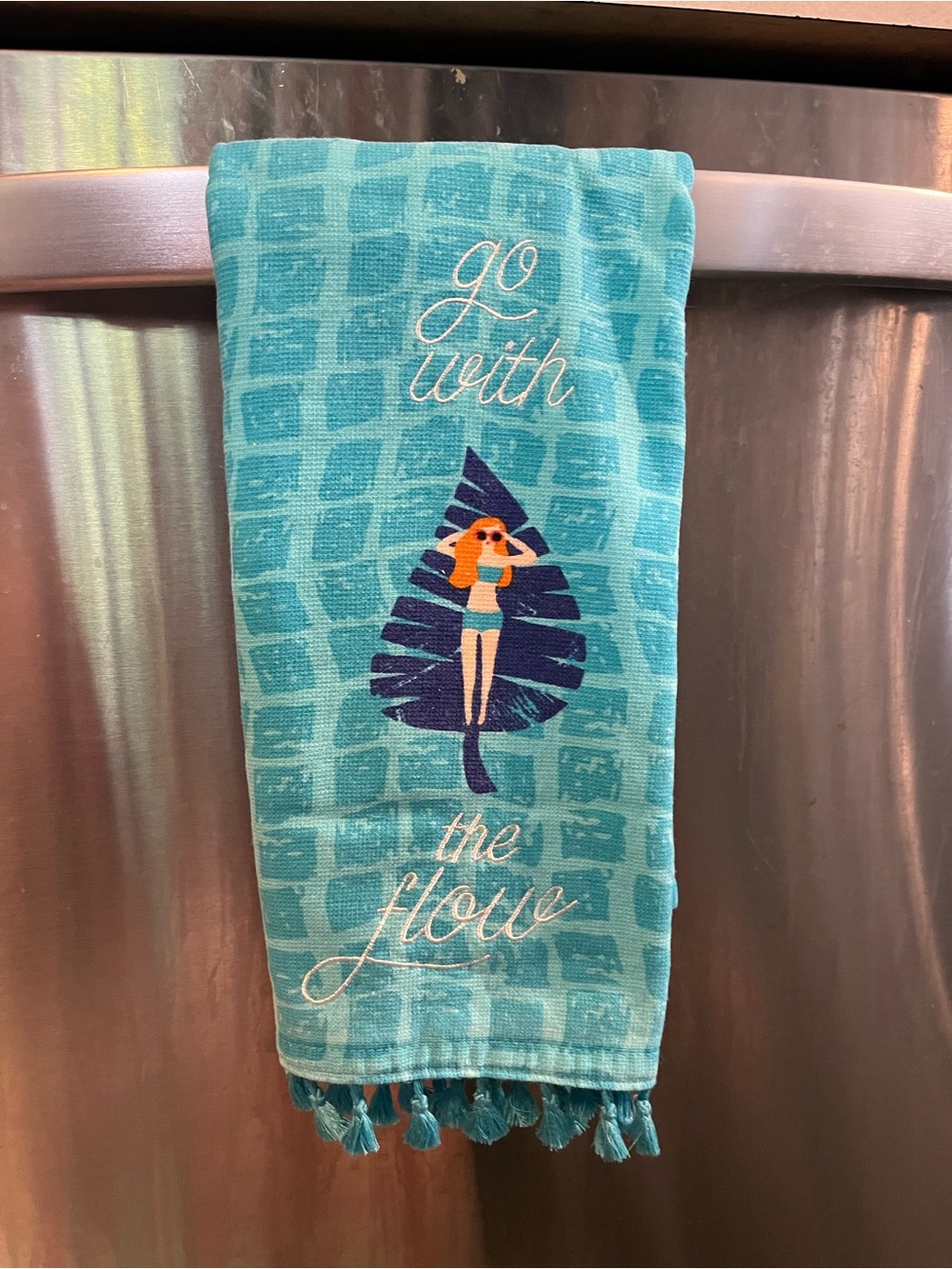 Go With The Flow Dish Towel - Teal